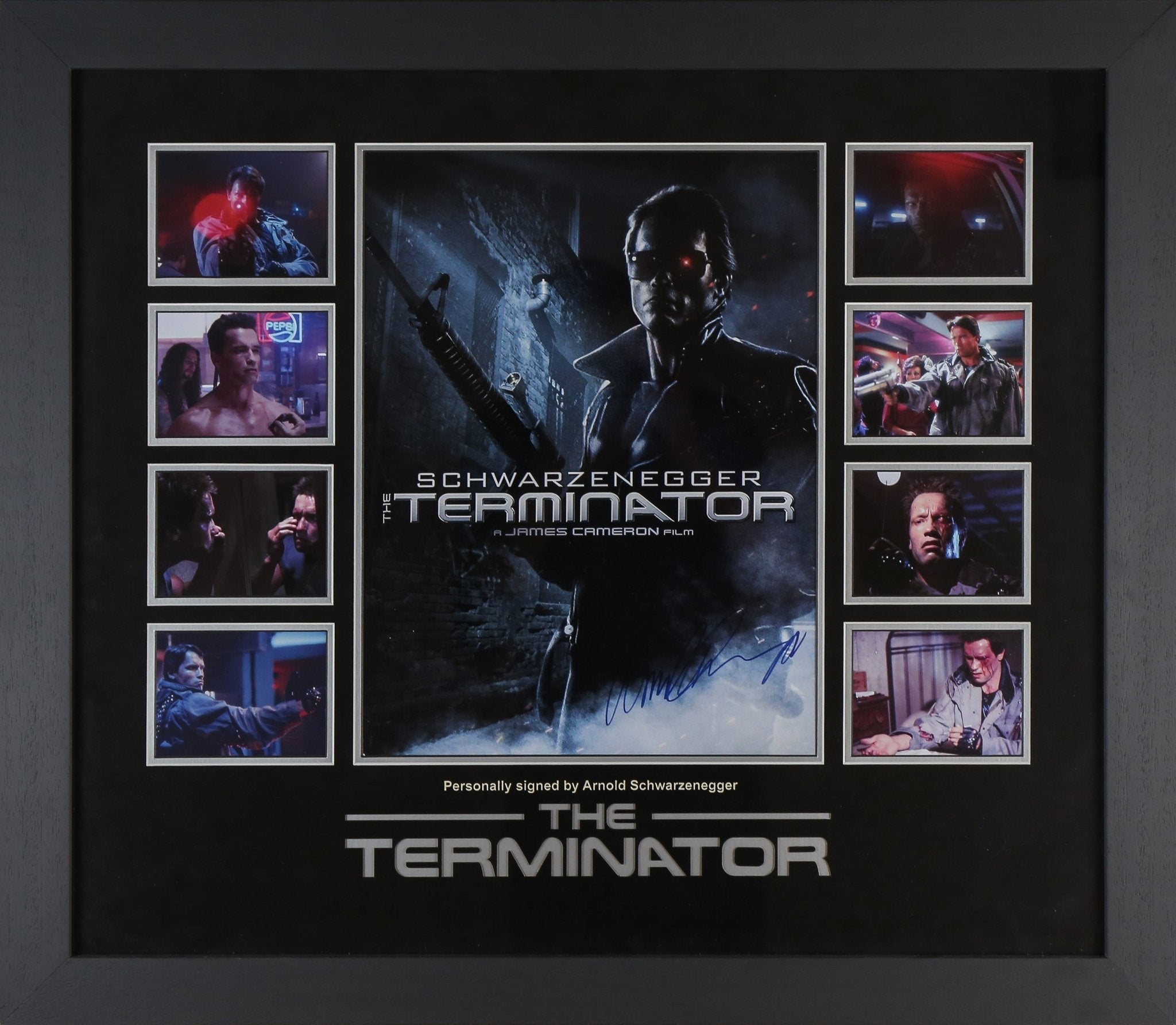 Arnold Schwartzenegger Terminator Signed 12x16 Photograph Framed Display - Memorabilia Framers Shop